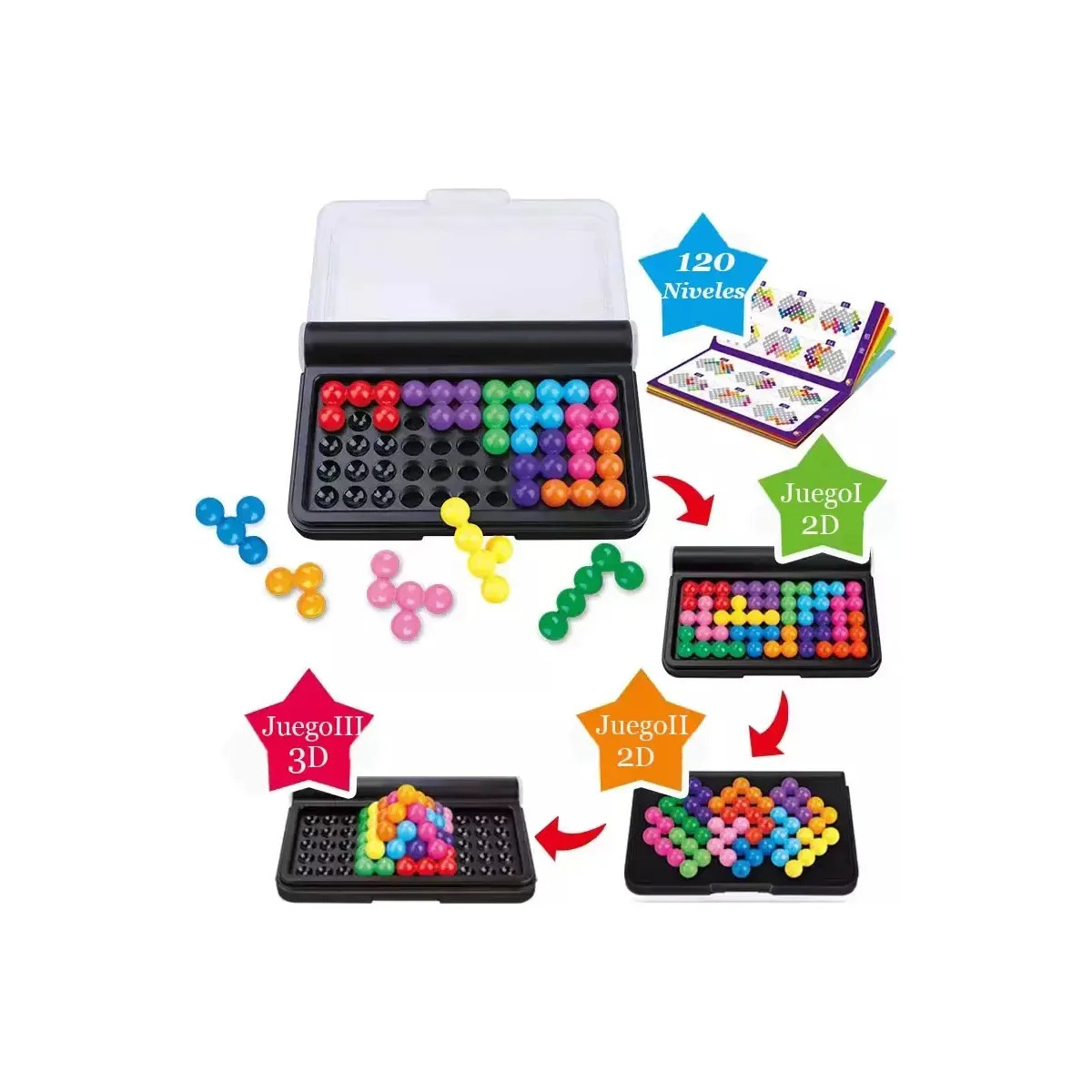 Juego De Ingenio Iq 120 Desafíos 5 Niveles Lógica - Imagen 3